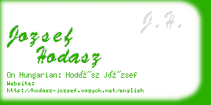 jozsef hodasz business card
